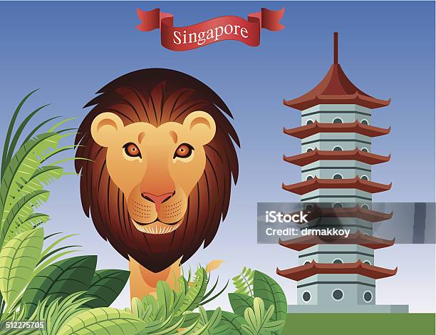 Singapure Lion Stock Illustration - Download Image Now - Singapore, Tourism, Asia