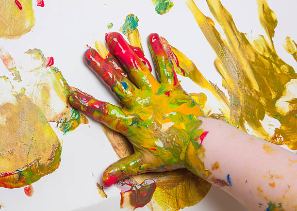 istock Picture drawn by a child's palm 512276558