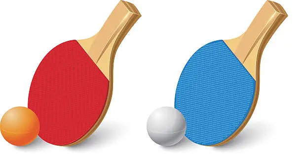 Vector illustration of Table Tennis Racket