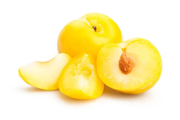 yellow plum isolated