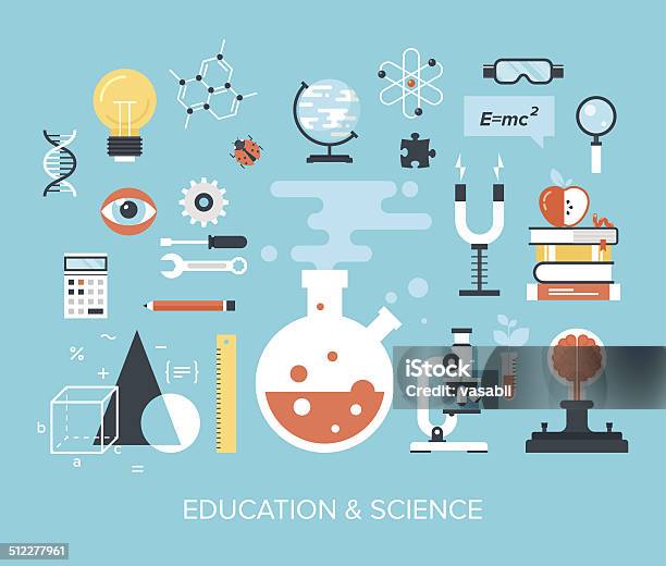 Education And Science Stock Illustration - Download Image Now - Science, Mathematical Symbol, Illustration