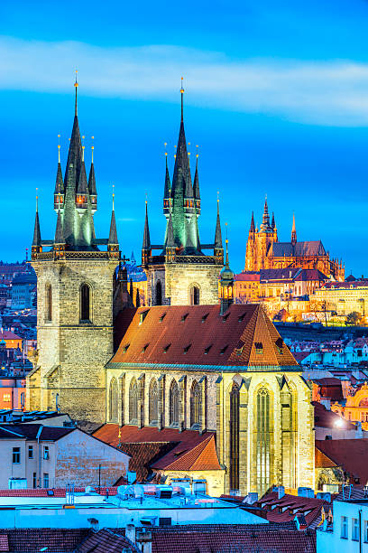 istock Prague's Castel view with Tyn Church, Prague. 512278182
