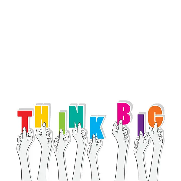 Free think big motivational card design Vector Images & Graphics ...