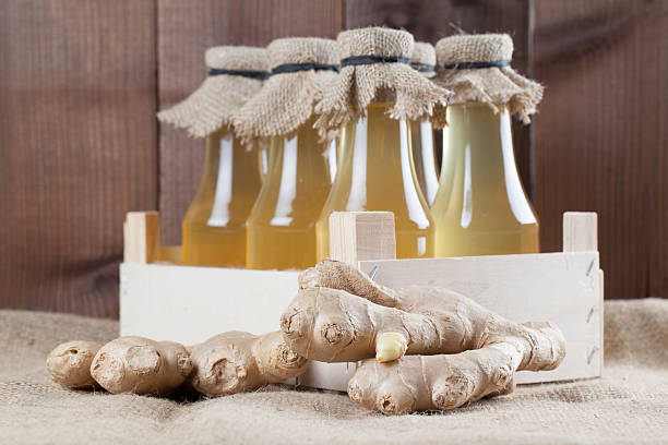 Ginger syrup stock photo