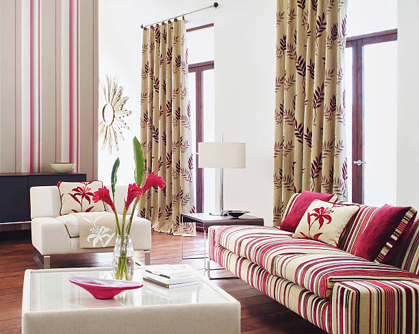 istock Sofa, table and vases in living room 512282708