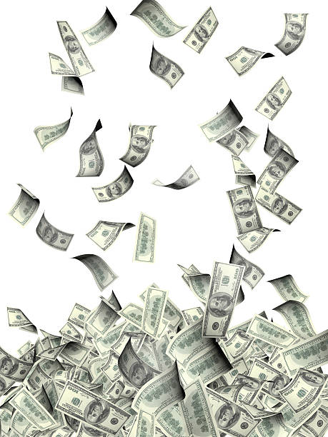 istock Flying banknotes of dollars 512286618
