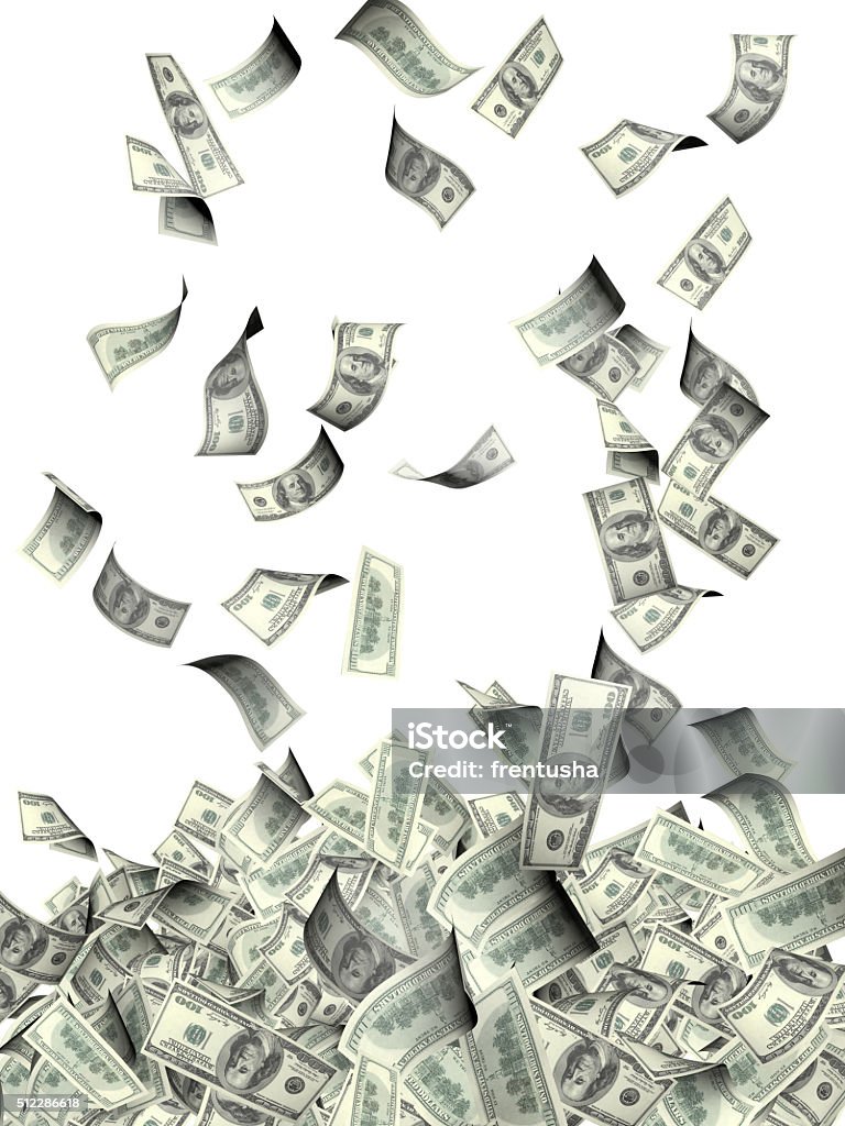 Летающий банкноты долларов - Стоковые фото Падать роялти-фри