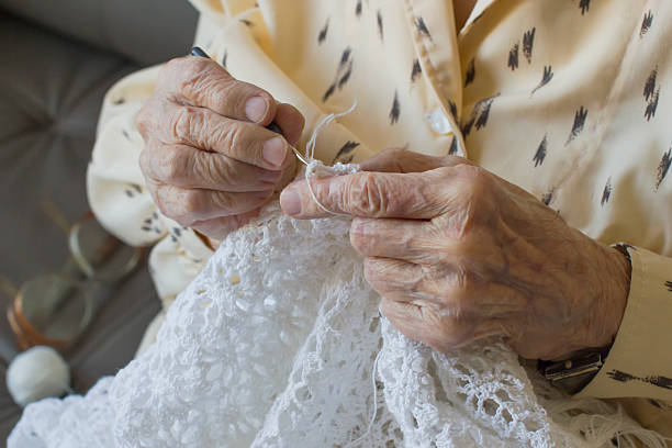 istock Detail of the hands crocheting 512287976