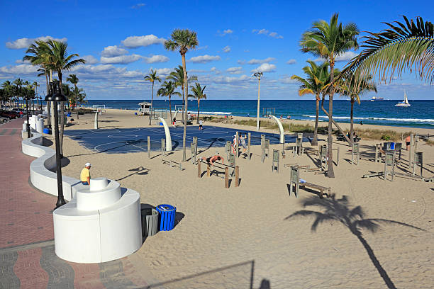 Hotel garden and beach in Paphos, Cyprus