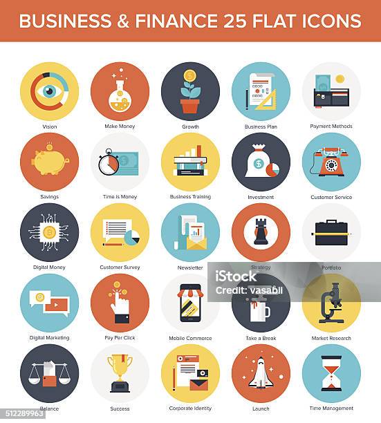 Business Icons Stock Illustration - Download Image Now - Icon, Education, The Way Forward