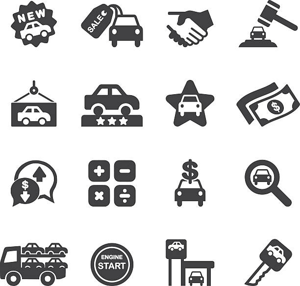 Car Dealership Silhouette icons| EPS10 Car Dealership Silhouette icons gavel keyboard stock illustrations