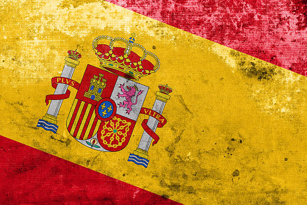 istock Spain Flag with a vintage and old look 512291299