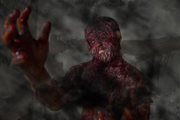 istock Man who burned the Horror of a in an abandoned 512292049