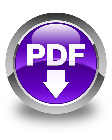 PDF download icon glossy purple round button