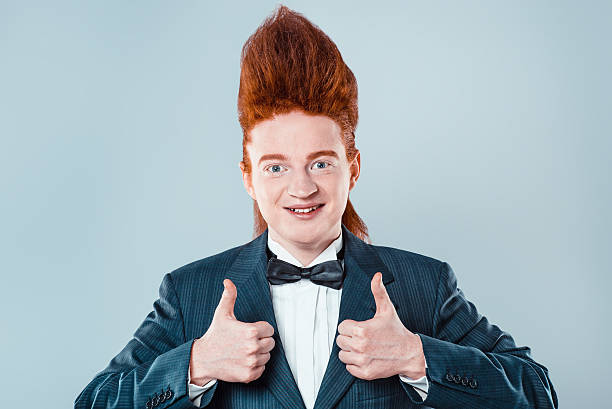 Funny Concept For Redheaded Young Man Stock Photo - Download Image Now -  Bizarre, Hairstyle, Men - iStock