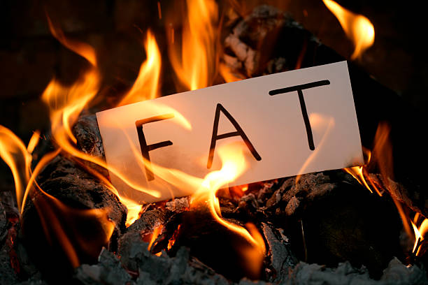 Burning the FAT stock photo