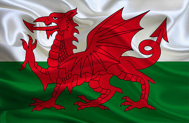 bandiera del galles - welsh flag immagine foto e immagini stock
