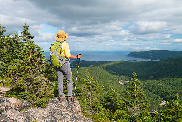 istock Woman hiking, Cabot trail, Cape Breton, Nova Scotia, Canada, Maritime 512302024
