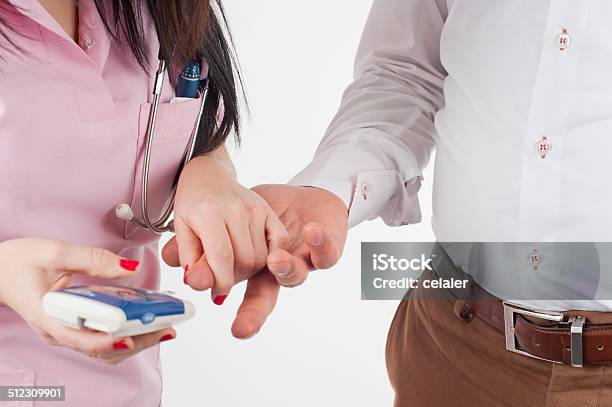 Nurse Check Diabet Stock Photo - Download Image Now - Diabetes, Analyzing, Blood
