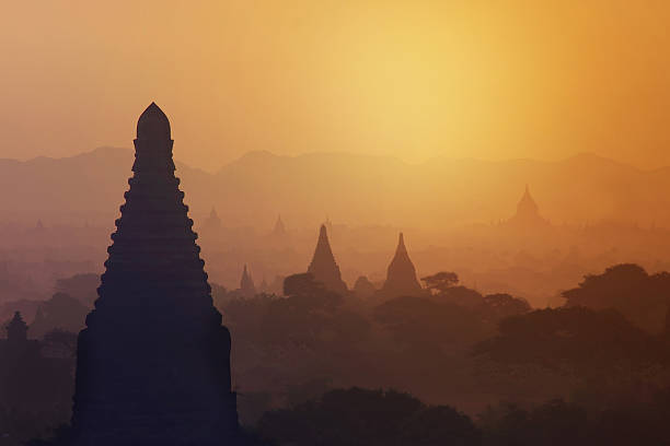 istock Sunnrise over the pagoda field in Bagan, Myanmar 512310121