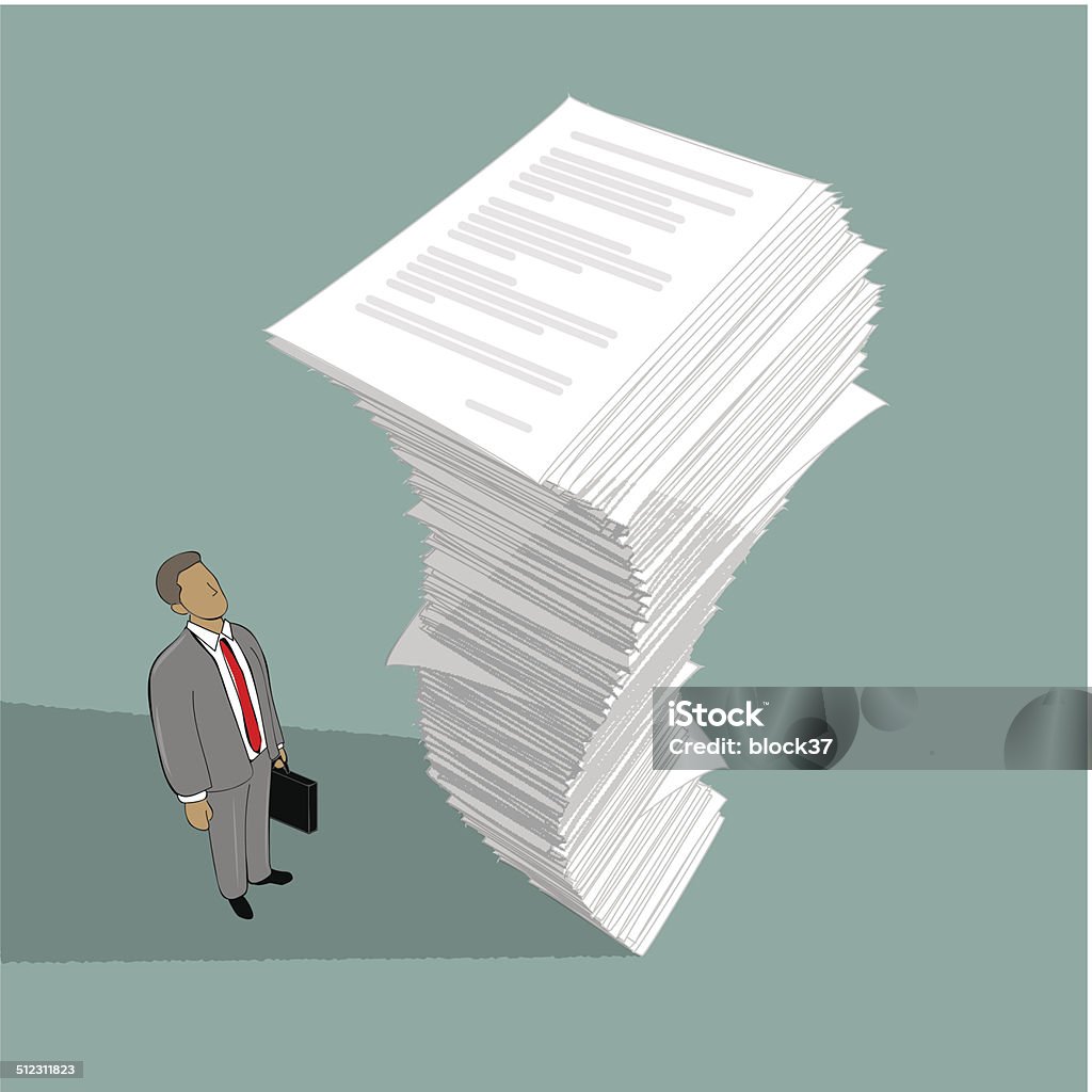 Stack of paper vector image of stack of paper. Transparency used. Stack stock vector