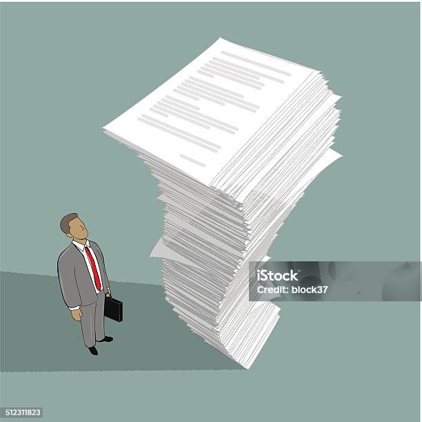Stack Of Paper Stock Illustration - Download Image Now - Stack, Document, Paper