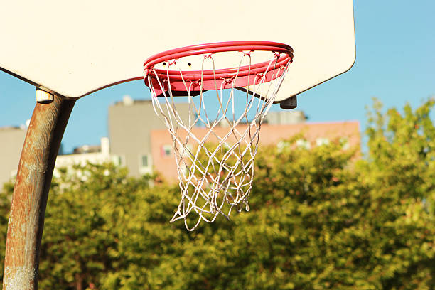 istock Basketball Hoop On A Nice Sunny Day 512320735