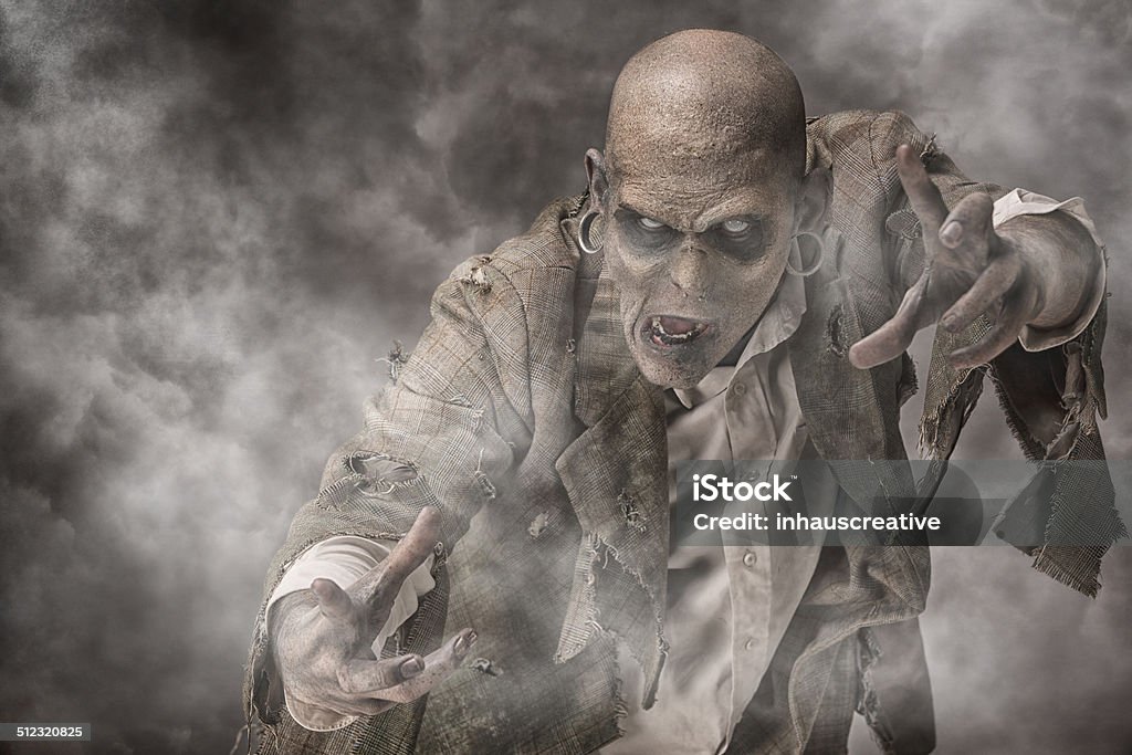 Zombie in the fog Zombie Stock Photo