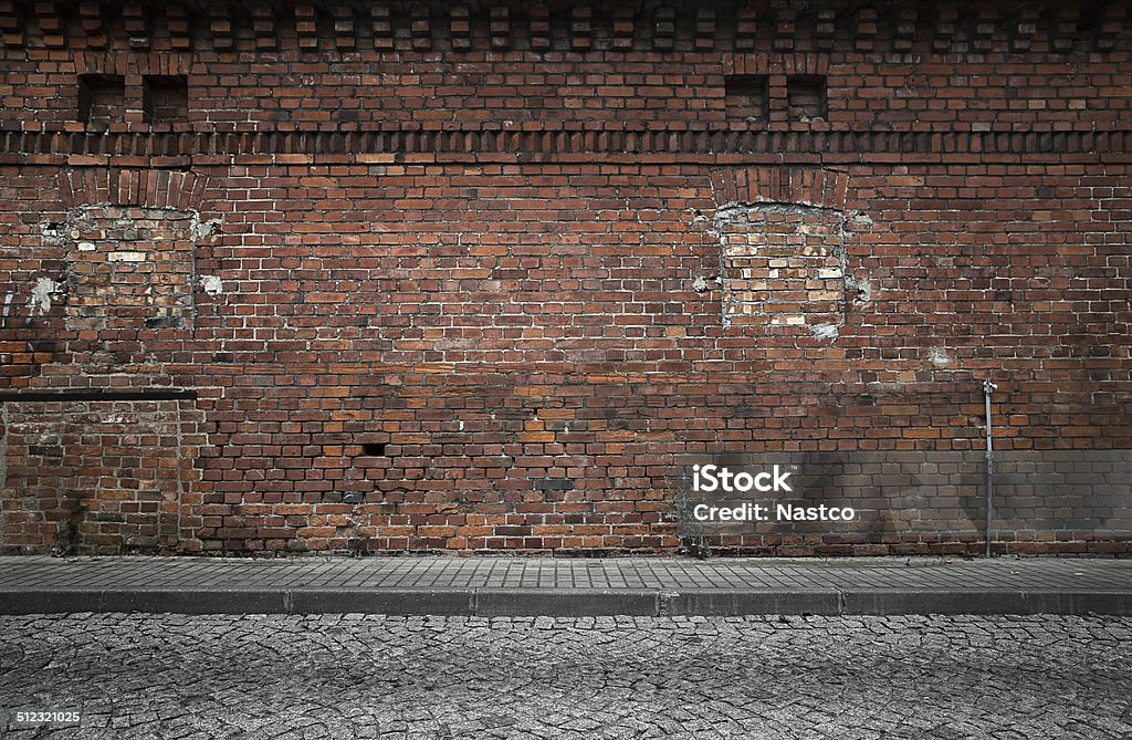 Industrial background Empty grunge urban background Brick Wall Stock Photo