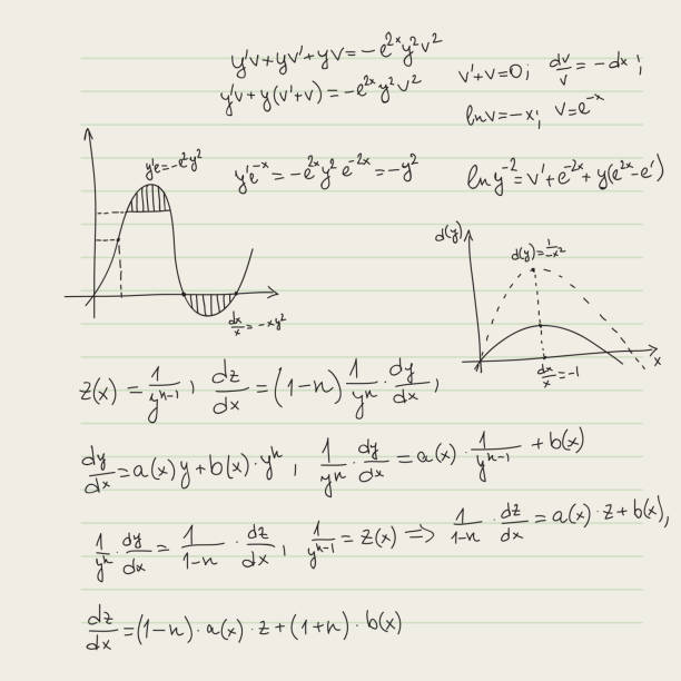 vektor-muster mit mathematische formeln - minus zeichen grafiken stock-grafiken, -clipart, -cartoons und -symbole