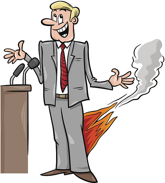 pants on fire saying cartoon Cartoon Humor Concept Illustration of Pants on Fire Saying or Proverb political joke stock illustrations