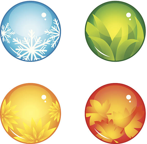 インタフェースボタンシーズン - dandelion snow点のイラスト素材／クリップアート素材／マンガ素材／アイコン素材