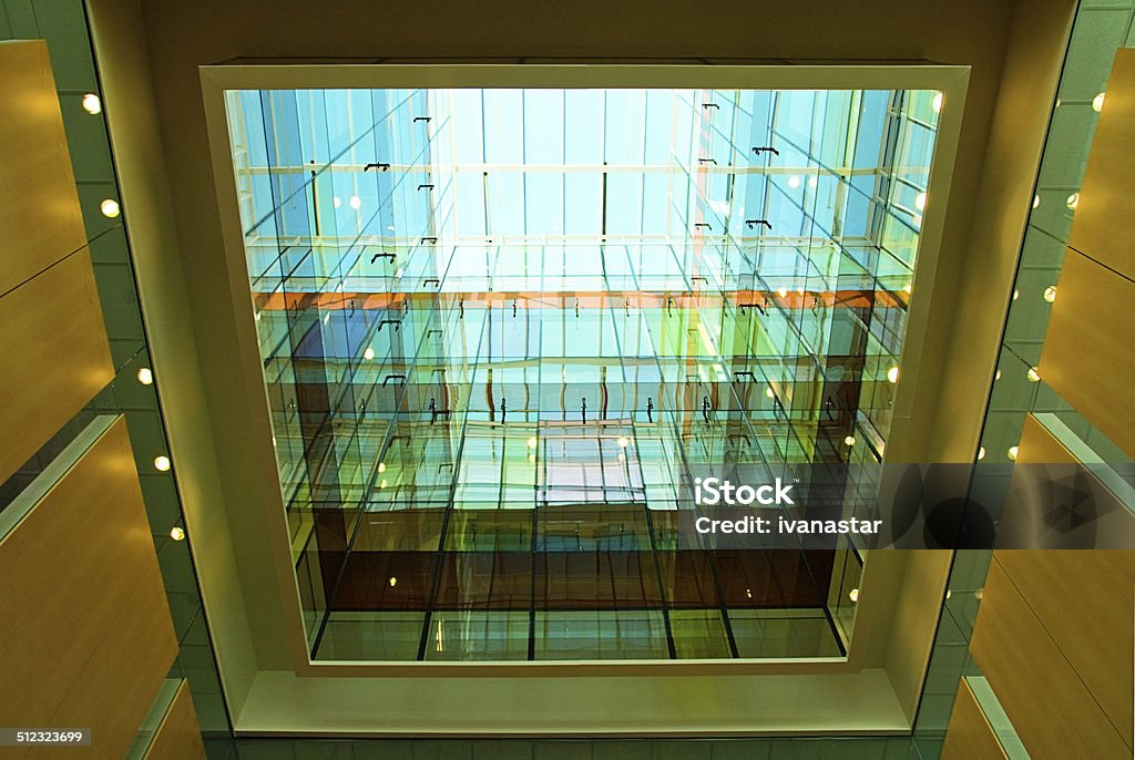 Skylight in Atrium of Modern Office or Hotel Building Skylight Architecture Stock Photo