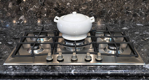 istock ceramic pot on a gas stove 512326773