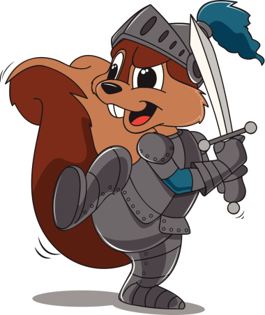 Squirrel Riding A Knight Squirrel As A Handsome Knight Stock Illustration - Download Image Now ...