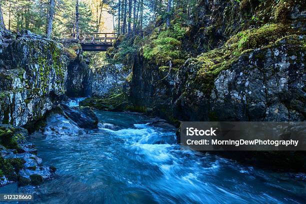 Winner Creek Gorge Stock Photo - Download Image Now - Alaska - US State, Blue, Bridge - Built Structure