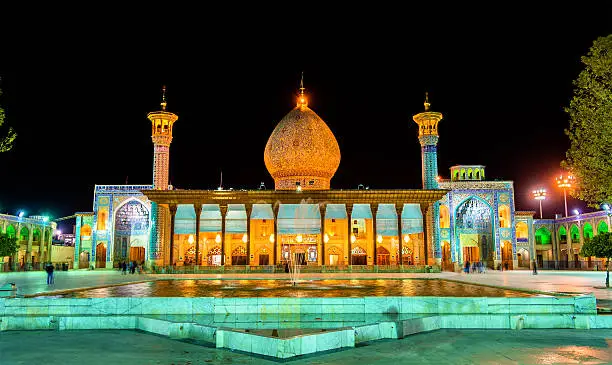 Photo of Shah Cheragh, a funerary monument and mosque in Shiraz -