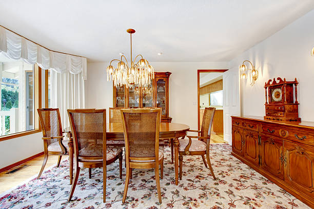 istock perfect dinning room with wood tones. 512331744
