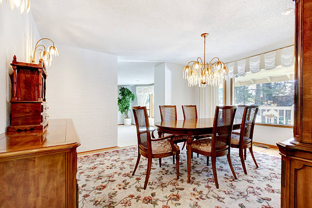 istock perfect dinning room with wood tones. 512331750