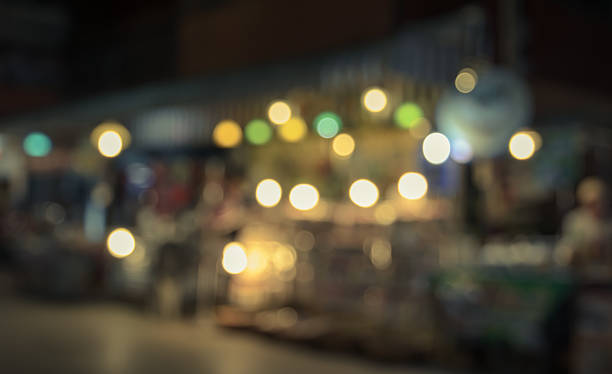 istock Blur night market, walking street 512336074