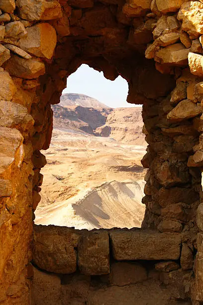 View from Masada-located in the Judean Desert in Israel.