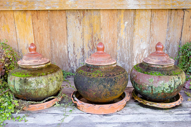 water container jars of the ancient thai.