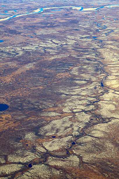 istock tundra river in autumn, top view 512338004