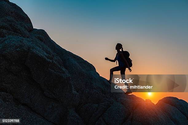 Hiker With Backpack Stock Photo - Download Image Now - Hiking, Tropical Climate, One Woman Only