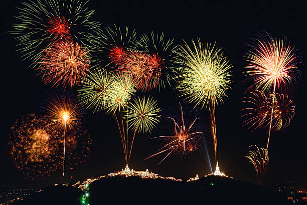 istock Fireworks show over Phra Nakhon Khiri (Khao Wang), Petchaburi, Thailand. 512342610