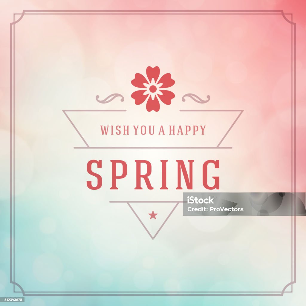 Spring Vector Poster Spring Vector Typographic Poster Or Greeting Card Design Stock ...