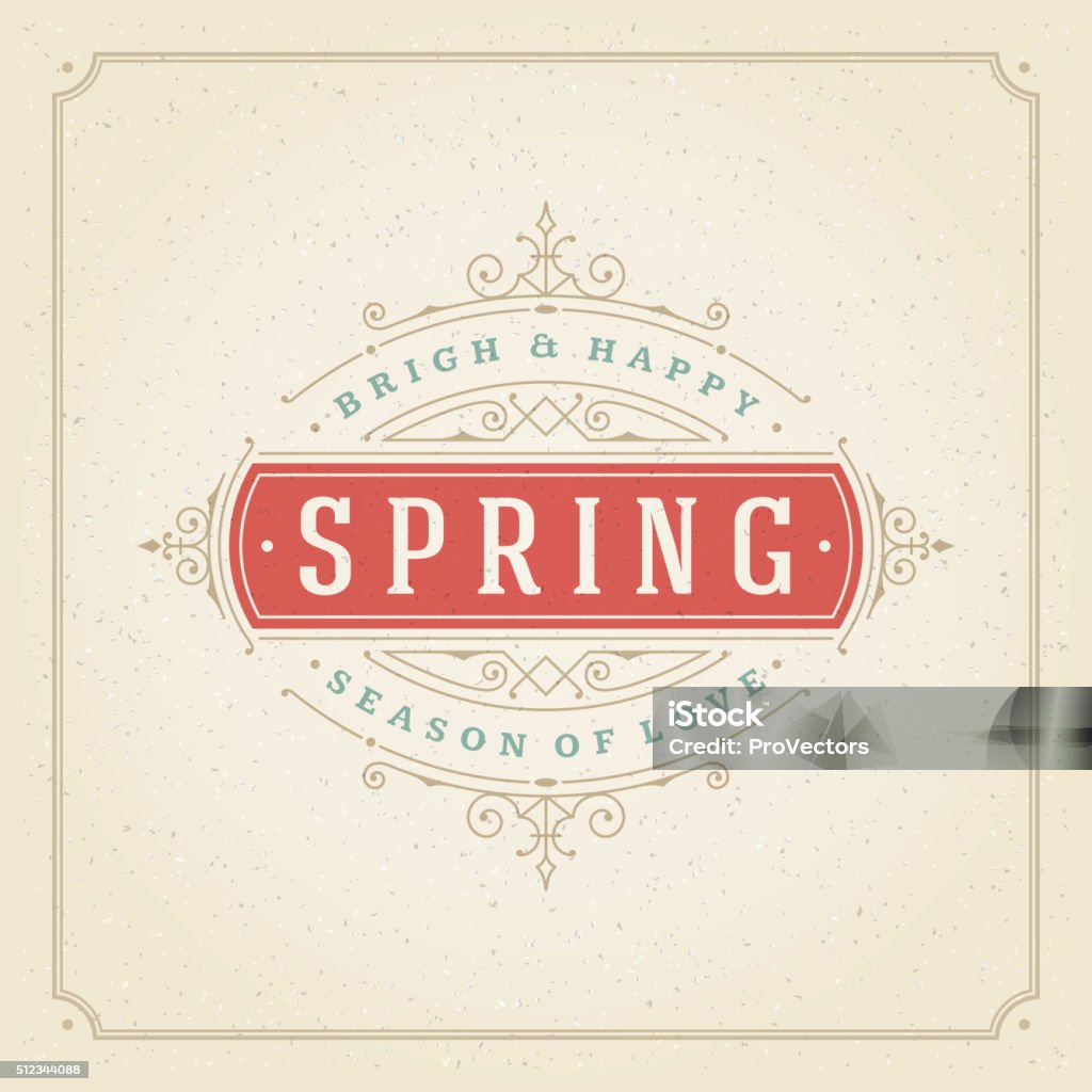 Spring Tradition Graphics Spring Vector Typographic Poster Or Greeting Card Design Stock ...