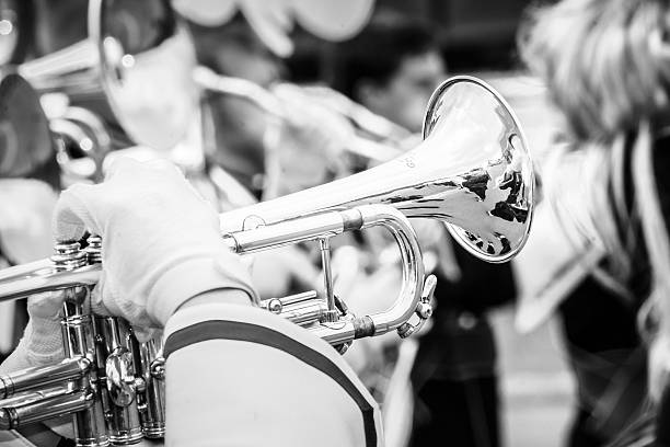 istock Various instruments and details from a music band of windband 512345828