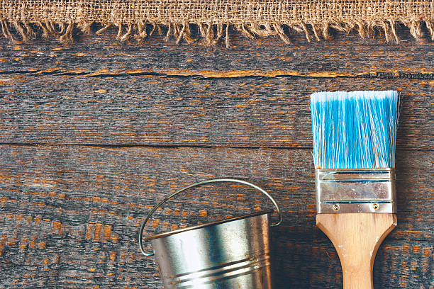 istock Paint brush and bucket 512347040