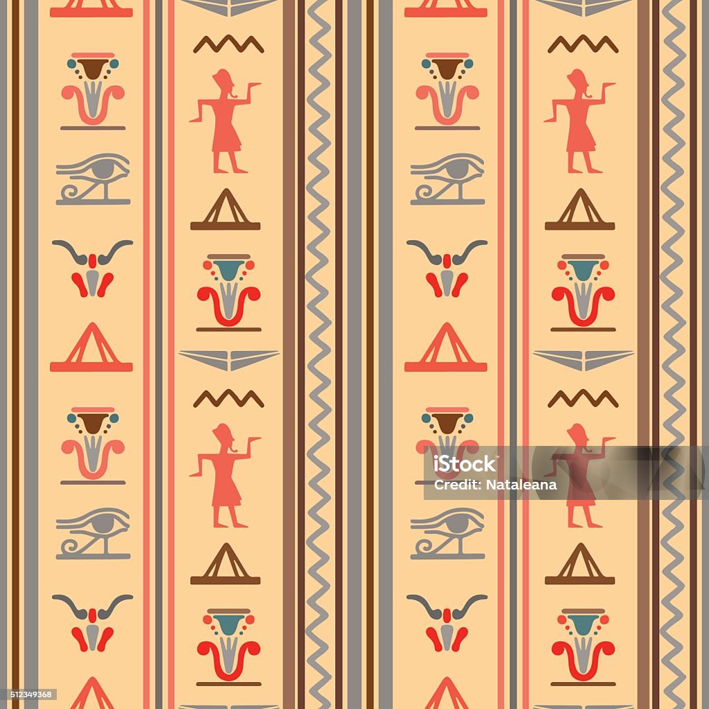 Egyptian Seamless Pattern Stock Illustration - Download Image Now - Egyptian  Culture, Frame - Border, Pattern - iStock